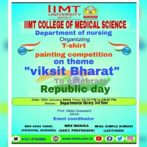 "Viksit Bharat: A Canvas of Progress" - T-Shirt Painting Competition at IIMT College of Medical Sciences (Nursing)