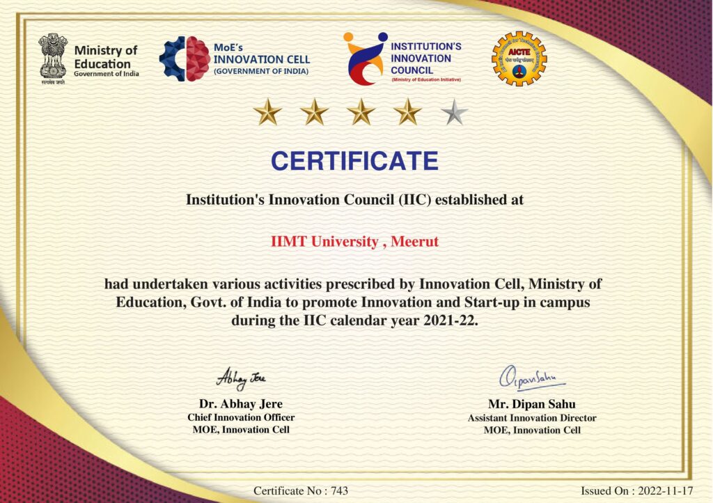 4-Star Rating by Ministry of Education's Innovation