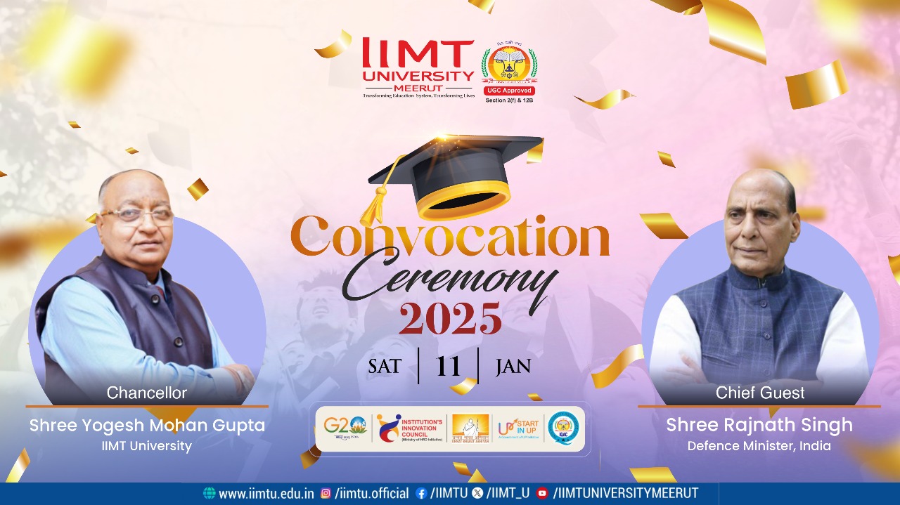 convocation ceremony 2025 iimt university rajnath singh