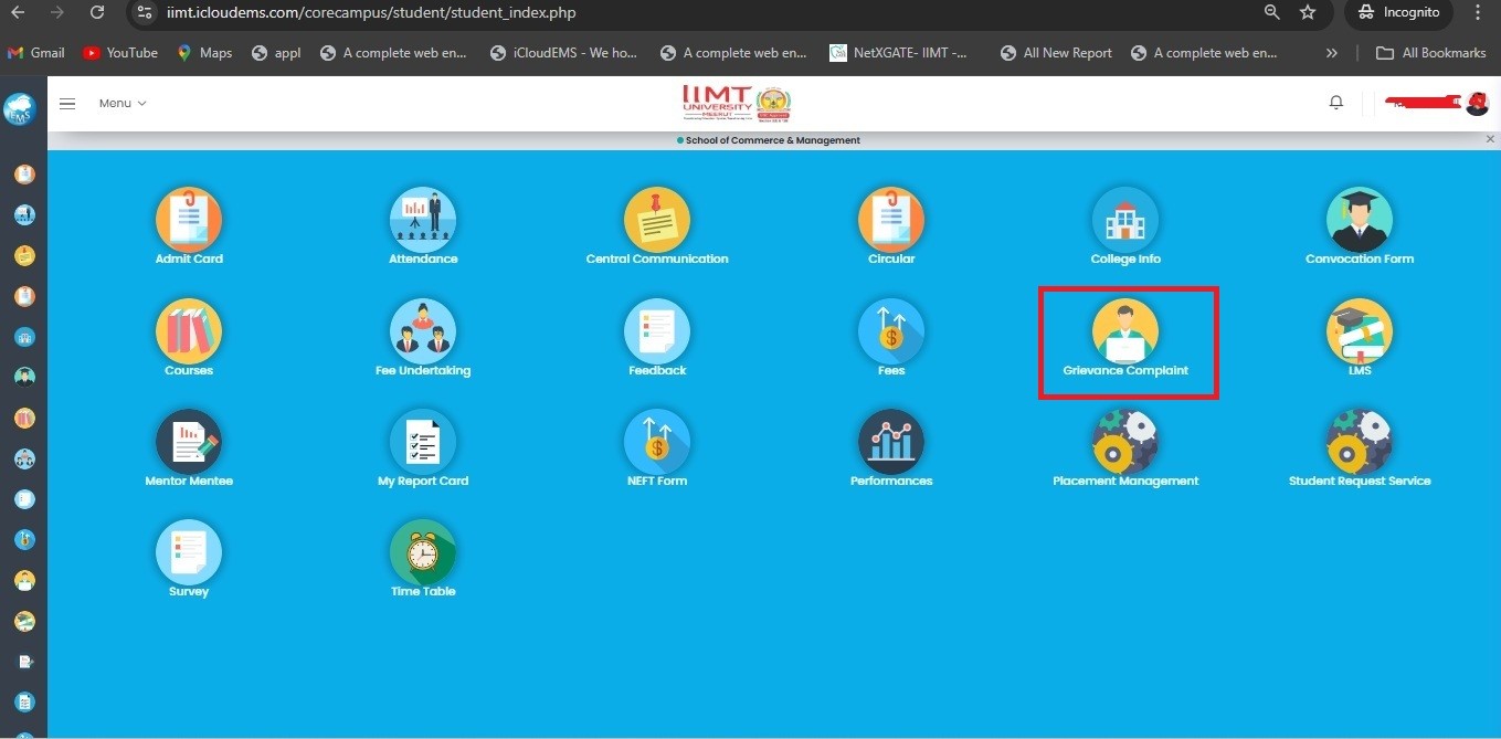 iimt university erp