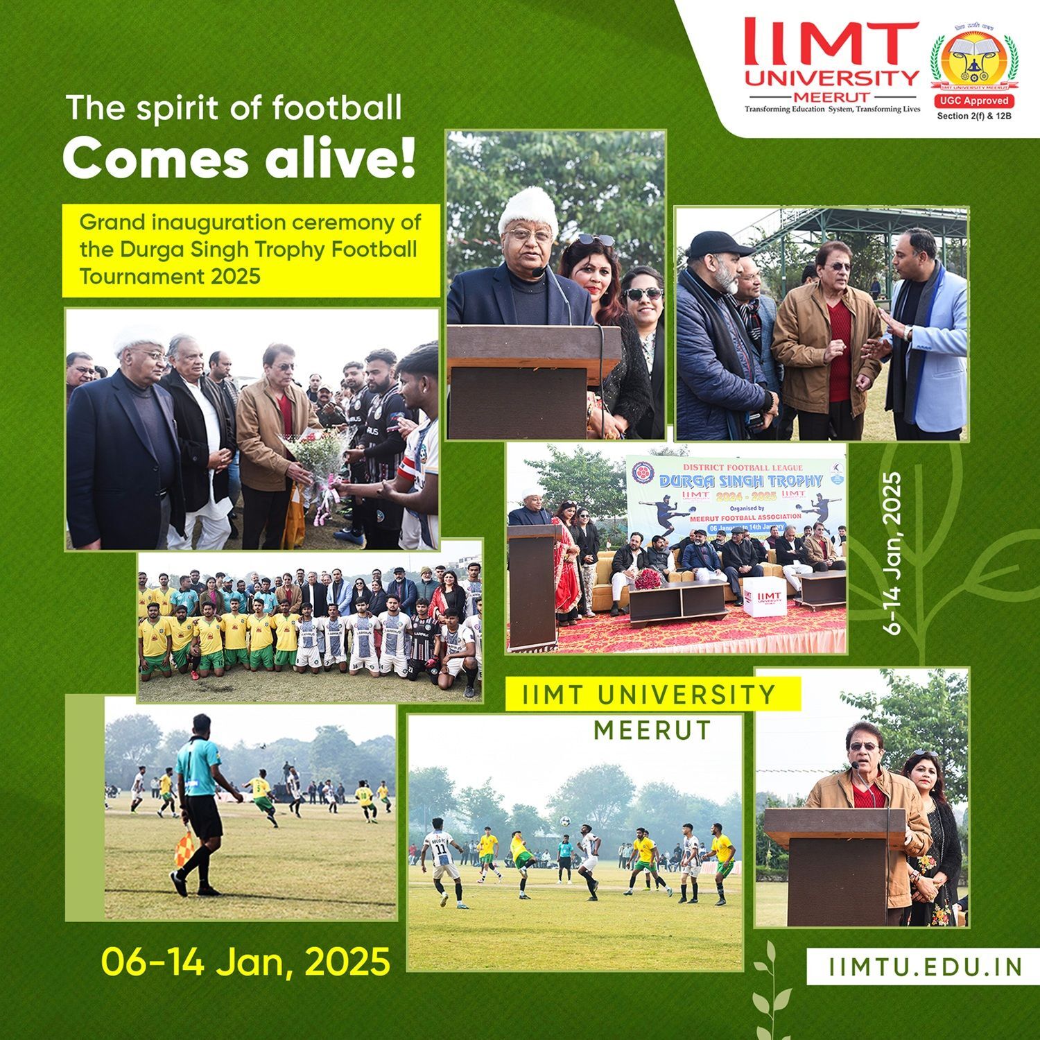 Durga Singh Trophy Football Tournament 2025 | IIMT University, Meerut