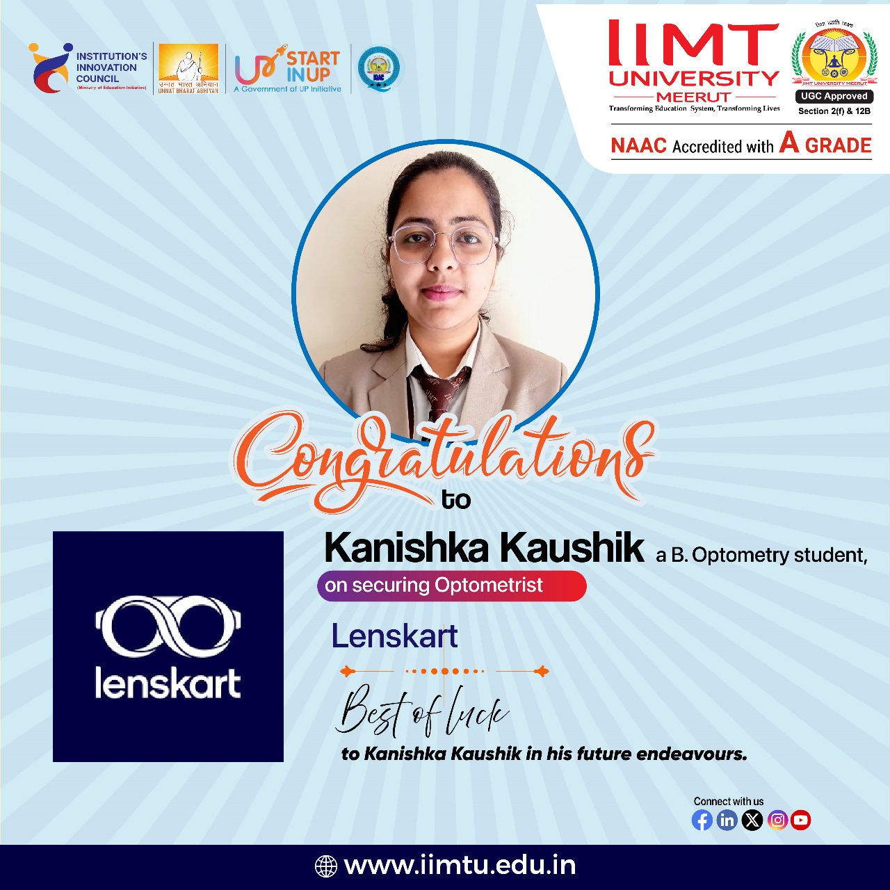 IIMTU commerce graduates celebrating their placement at PlanetSpark, marking the start of their professional journey in the ed-tech industry.