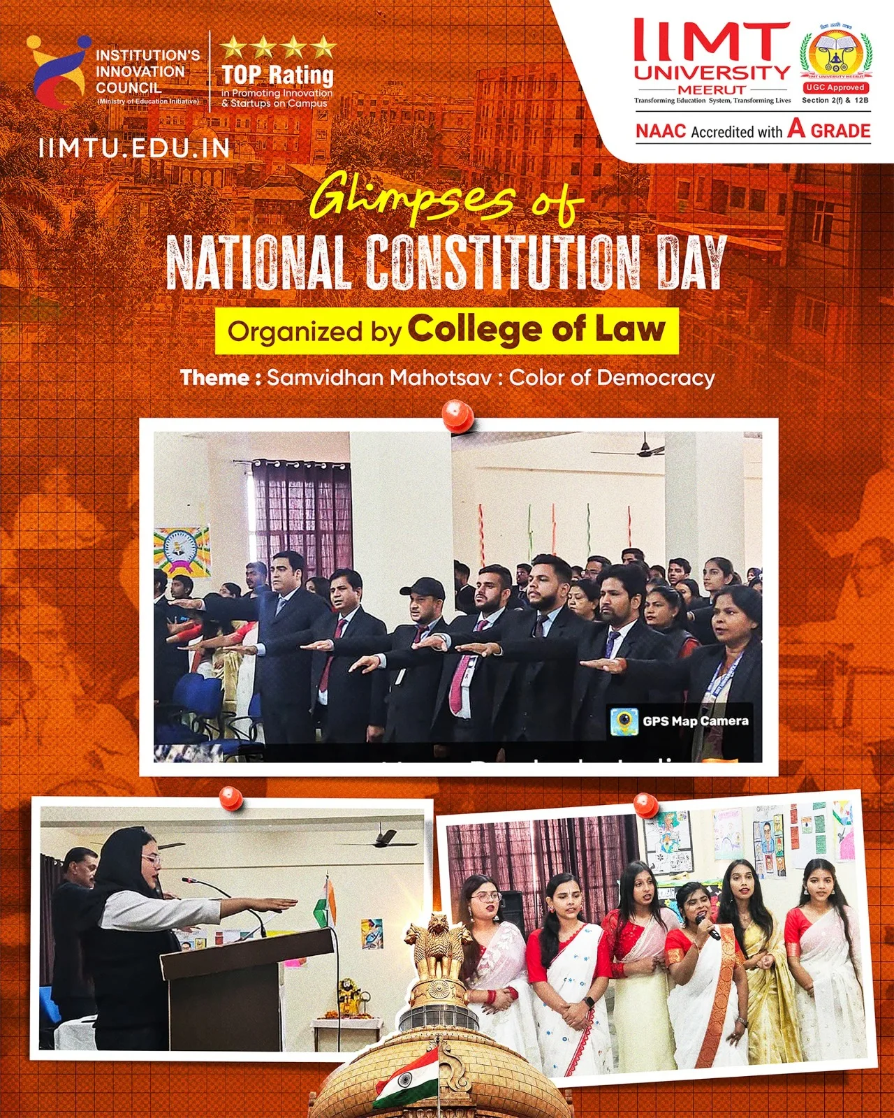 IIMT law students and faculty attending the lecture on Constitutional Rights and Duties.