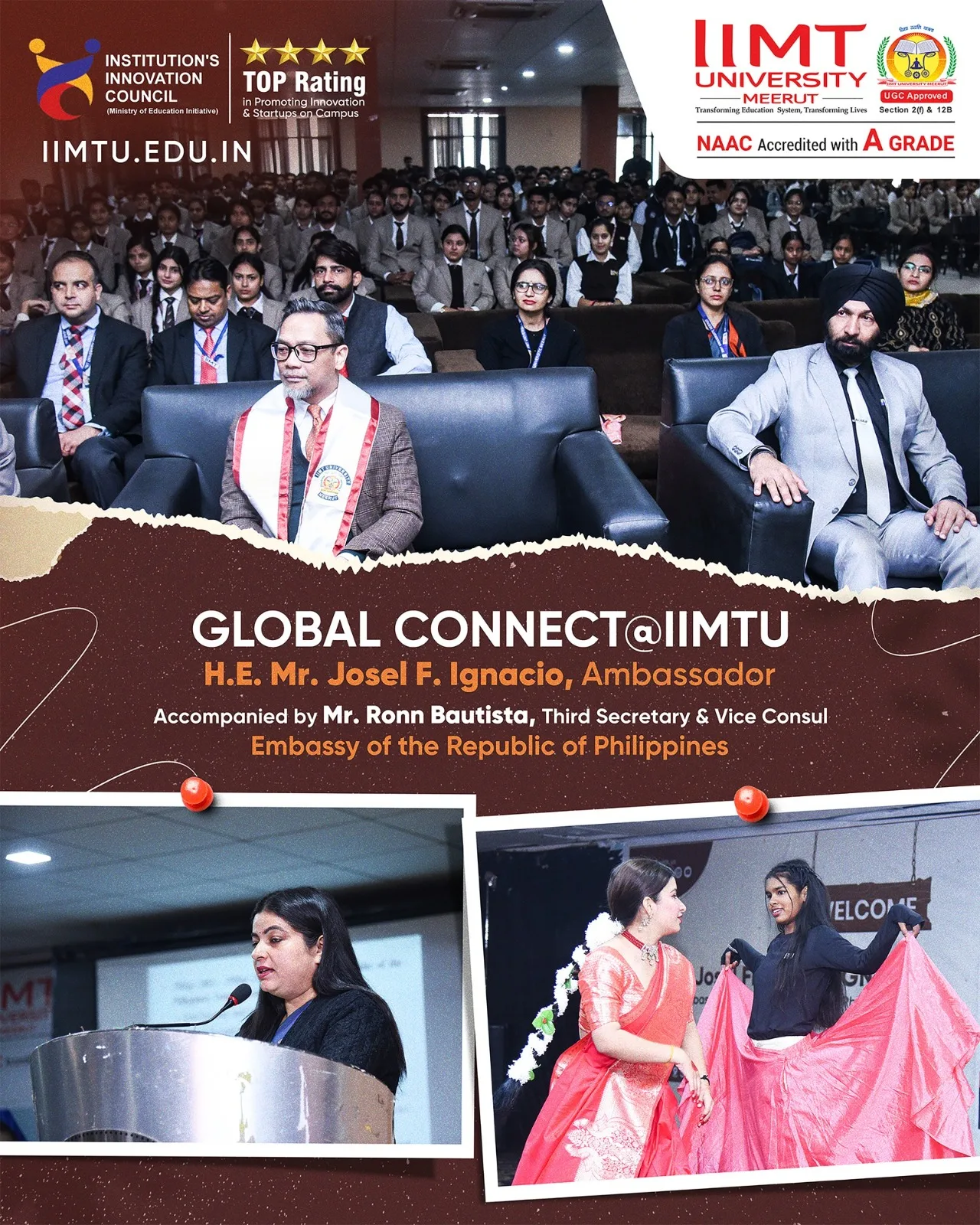 Ambassador Josel F. Ignacio engaging with students during his official visit to IIMT University