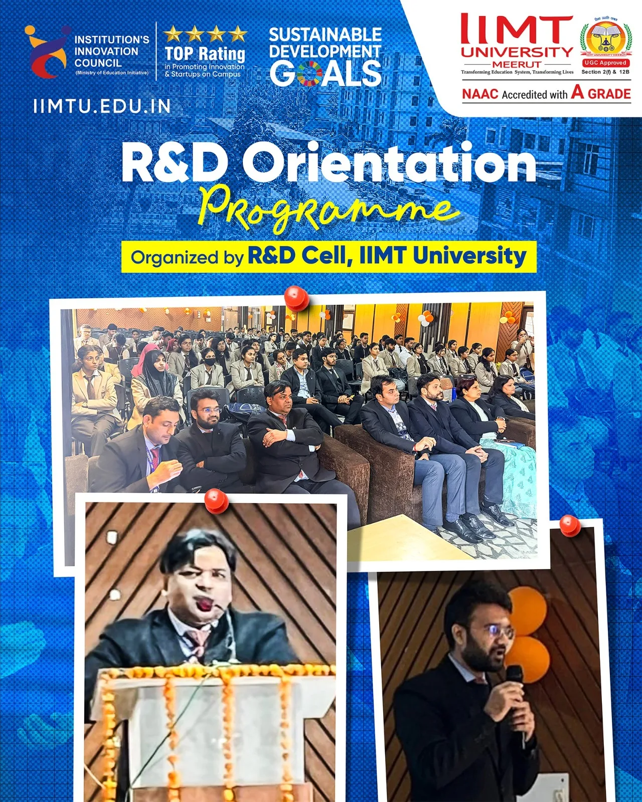 Expert speaker delivering a session on research methodology and ethics during the IIMT University R&D Orientation Programme 2025