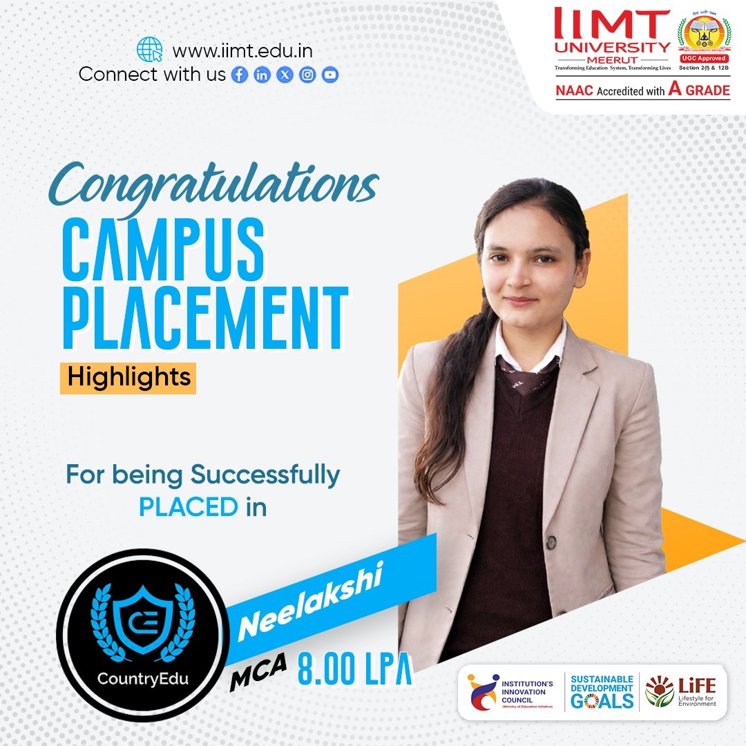 IIMT University students successfully placed at Country Education through campus recruitment, showcasing career opportunities and strong industry partnerships
