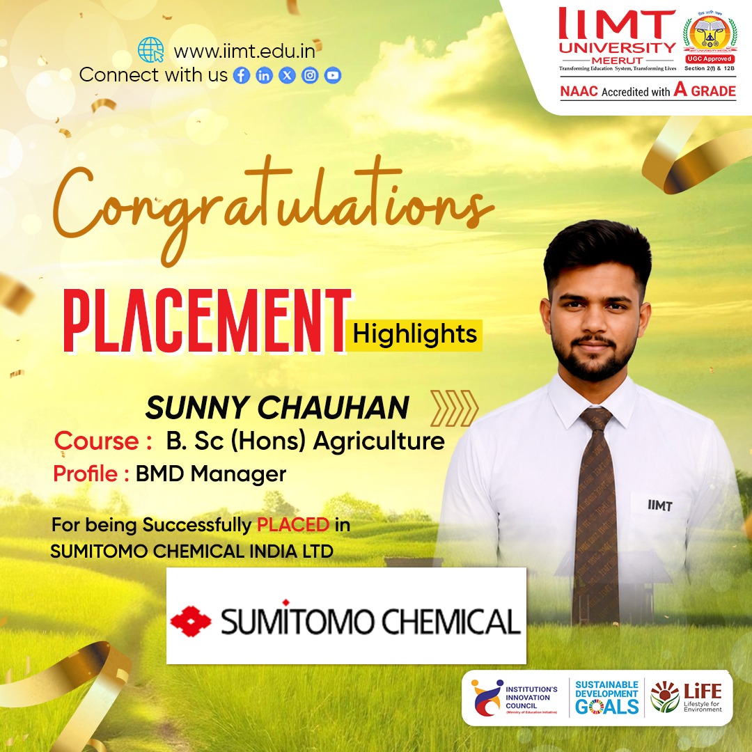IIMT University students successfully placed in multiple companies during campus placement, showcasing diverse career opportunities and strong industry connections.