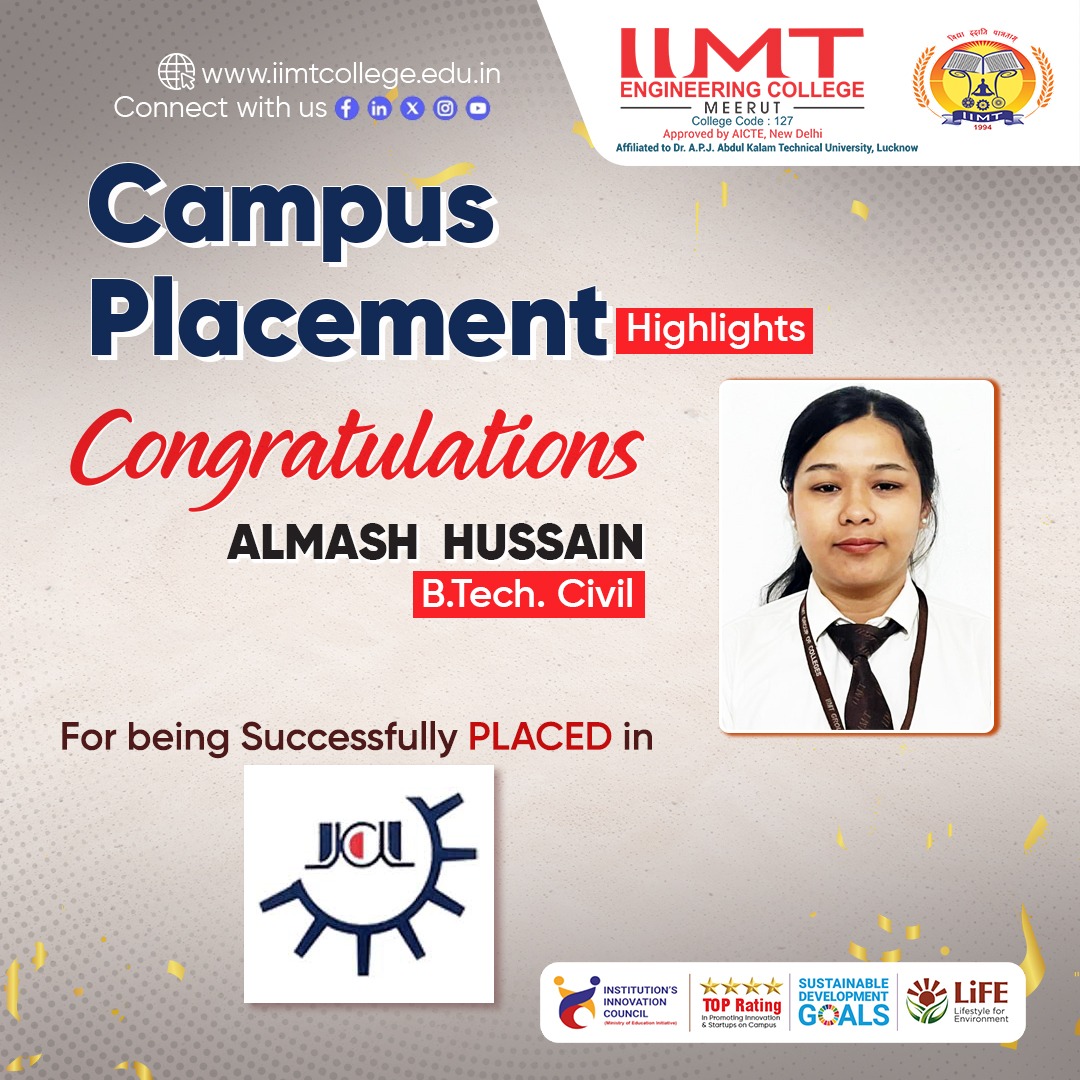 IIMT University students successfully placed in multiple companies during campus placement, showcasing diverse career opportunities and strong industry connections.