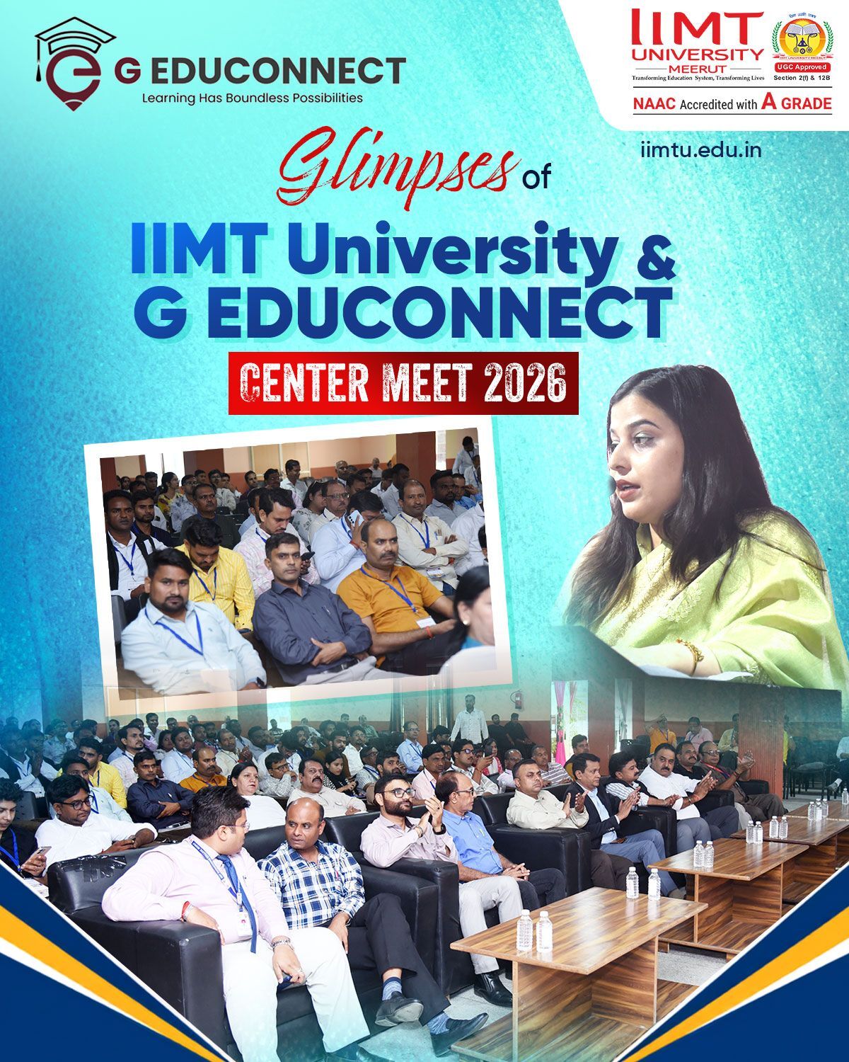 IIMT University and G Educonnect Center Meet 2026 with education counsellors and professionals