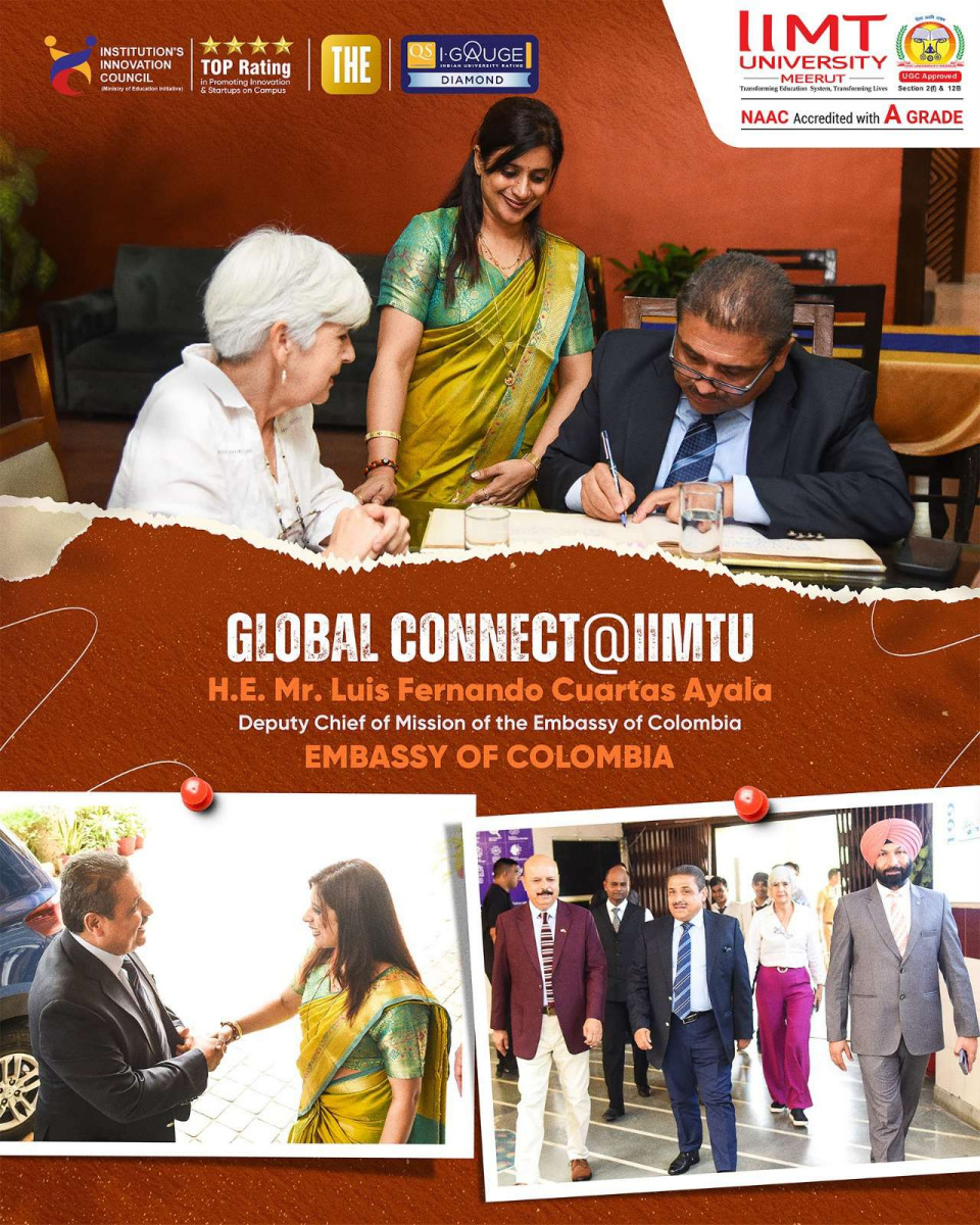 H.E. Mr Luis Fernando Cuartas Ayala, Deputy Chief of Mission, Embassy of Colombia, during his visit to IIMT University