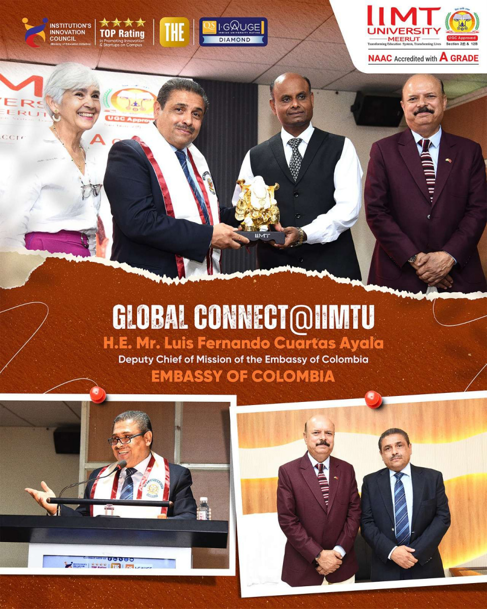 IIMT University students and faculty interacting with the Deputy Chief of Mission of the Embassy of Colombia