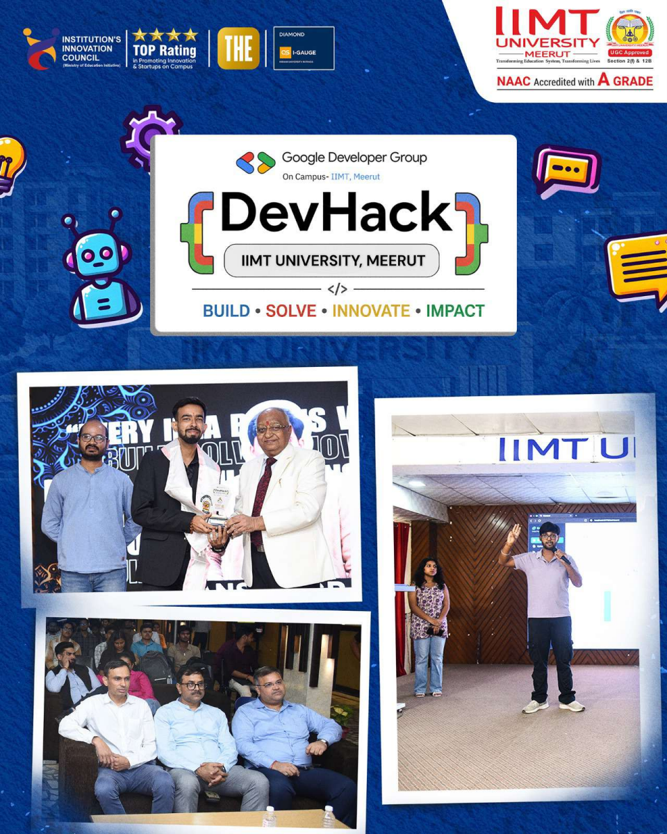 Winning teams celebrated for creativity and problem-solving at DevHack IIMT University